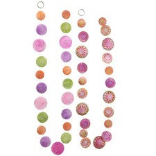 Boltze Capiz-Girlande 2er-Set pink Dekohänger Ø ca. 7,5cm Länge ca. 180 cm