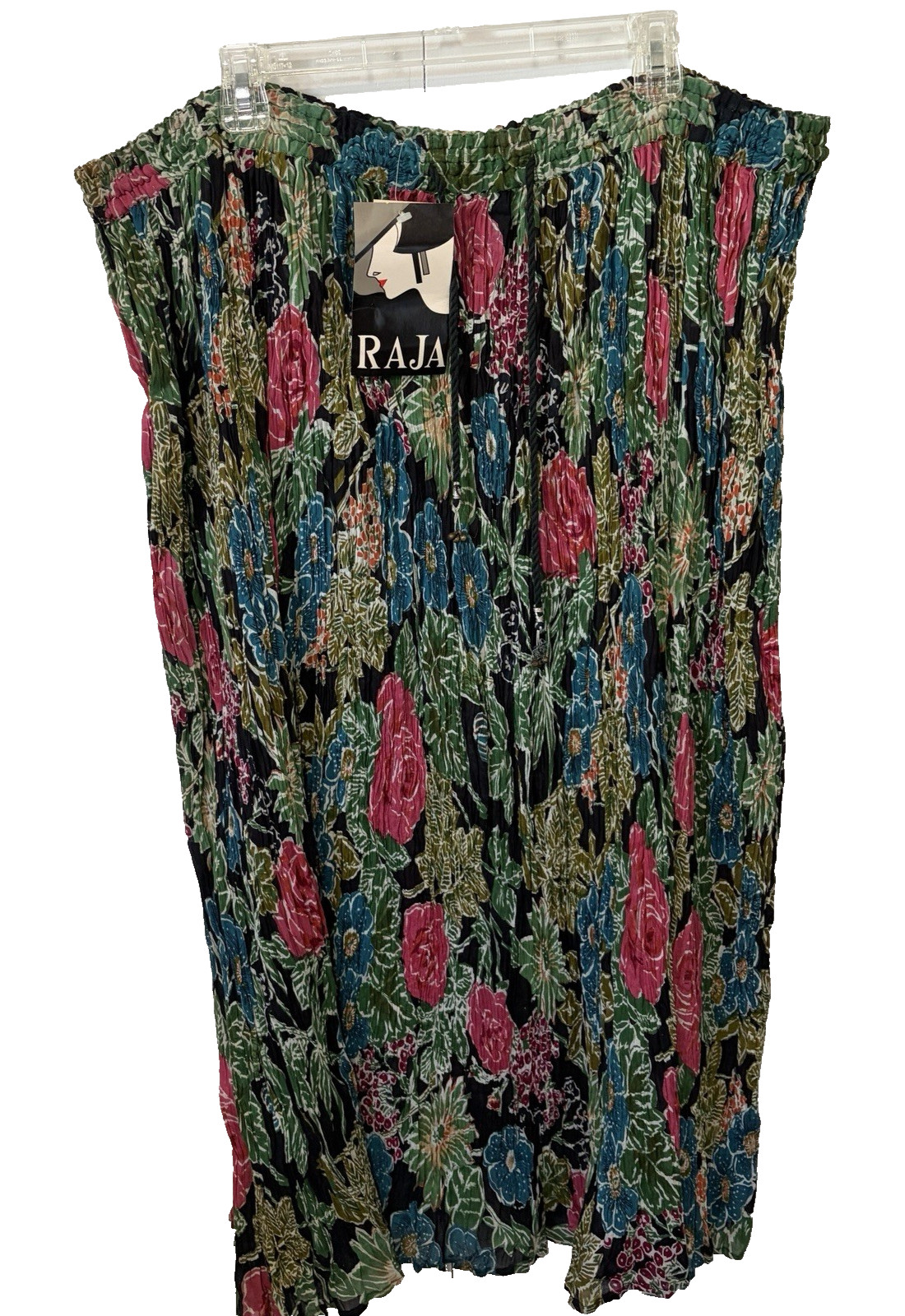 Raja Women's Floral Pattern Cotton Skirt Draw String Waist Free Size