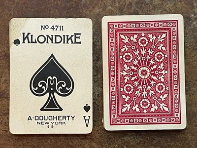 c1910 Andrew Dougherty Klondike No 4711 playing cards 52/52 Antique Vintage no J