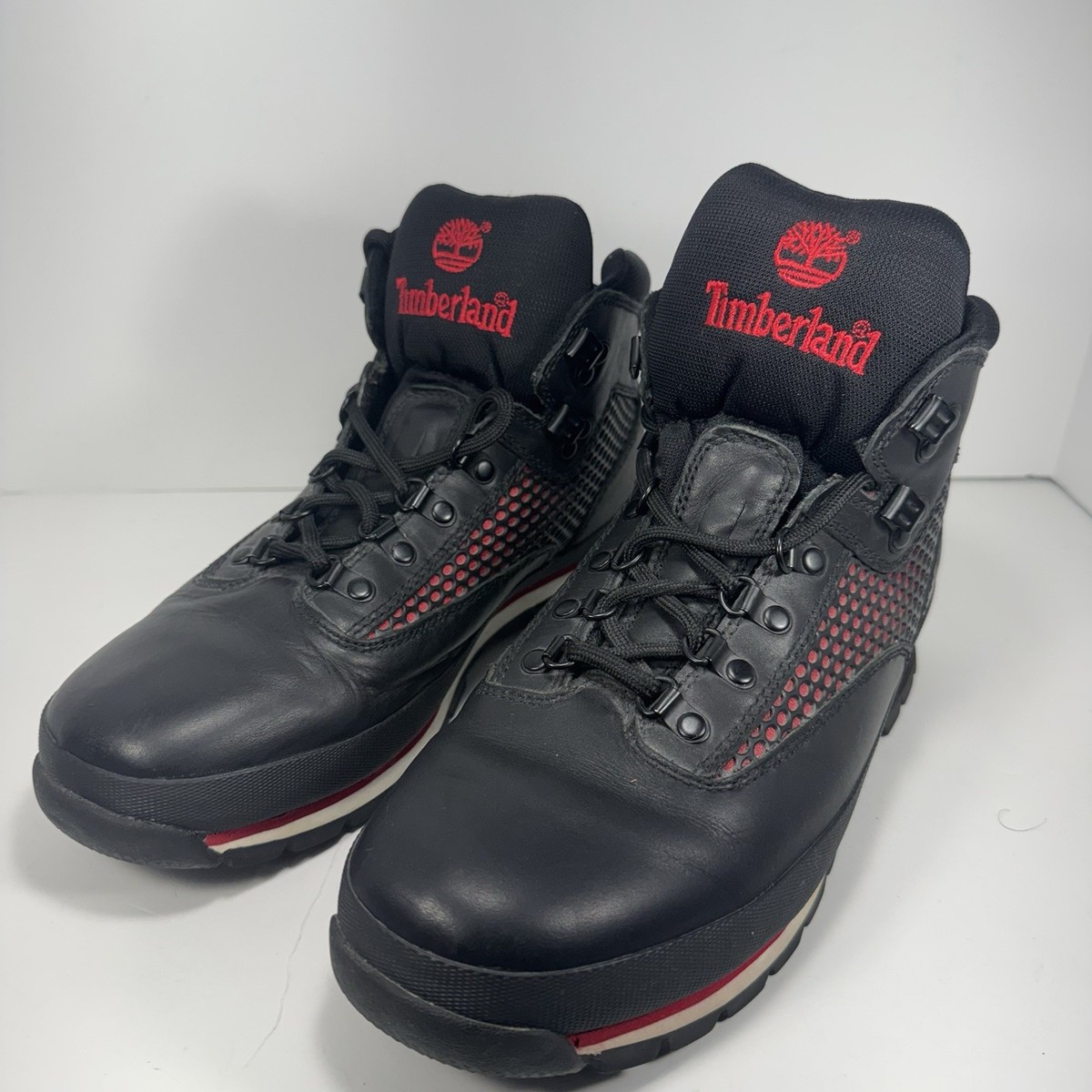 Timberland Euro Hiker Mid Mens Size 11.5 Black Red Outdoor  display picture 1