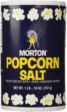 1Lb 10oz Morton Popcorn Salt For Green Salad, Corn on the Cob, French Fries, ...