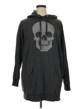 No Boundaries Women Gray Zip Up Hoodie XL