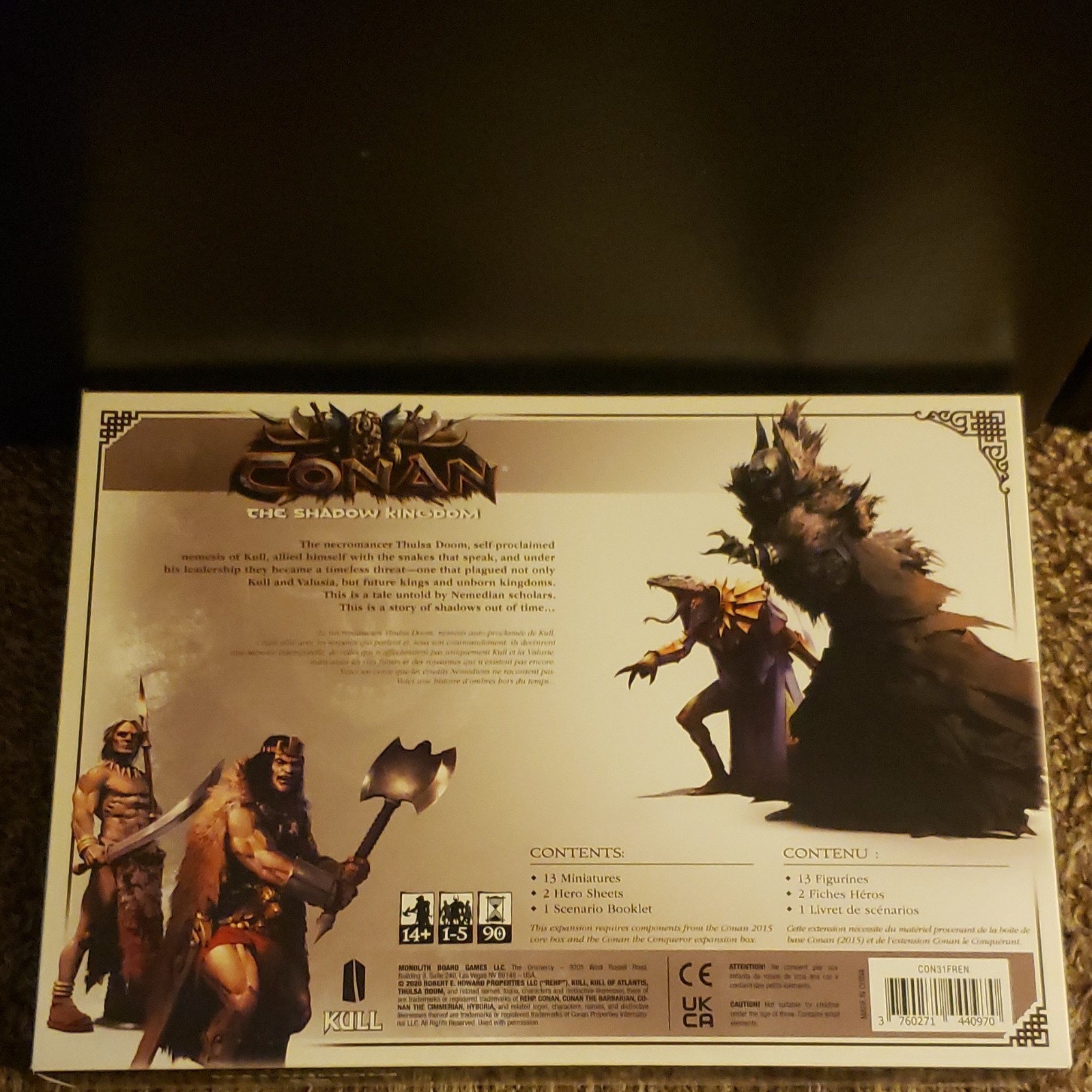 Monolith Conan: The Shadow Kingdom Fantasy Board Game w/ Miniatures 1+ Players