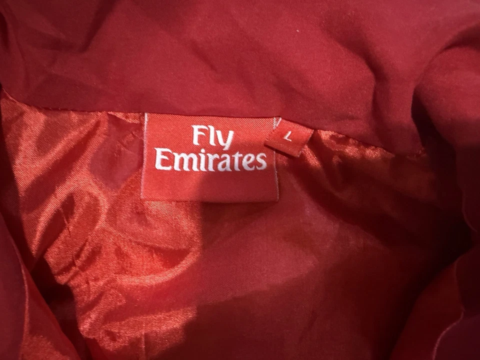 Vintage Fly Emirates Red Jacket Size Large Windbreaker  - Image 3 of 4