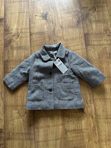Mango Grey Baby Coat 12-18m
