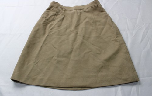 Jil Sander, Jil Sander Woman's Vintage Back Zip Above Knee Skirt AP2 Beige Size: 38