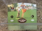 Vintage 1920s Delaware Punch Die-Cut Cardboard Counter Display Sign Golf Caddie