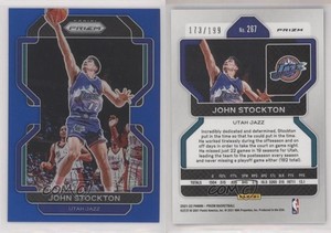 2021-22 Panini Prizm Blue Prizm /199 John Stockton #267 HOF
