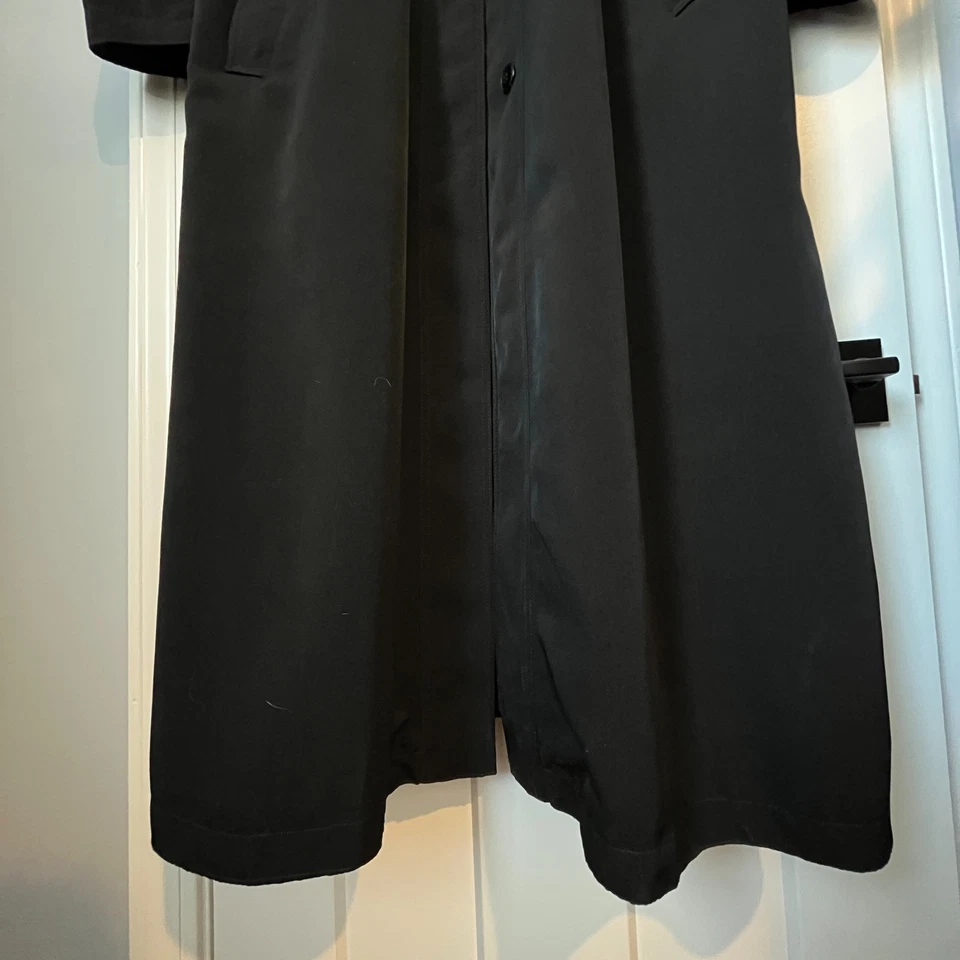 Fleet Street Trench Coat Womens 10 Black 80s 90s Trending Casual Academia Career - Image 2 of 4