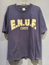 Womens XL Tshirt E.N,U.F. Navy White Vintage Minor Fade Single Stitch Hem
