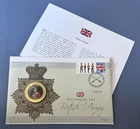 History Of The British Army Medallic Cover. Heavy Cavalry.  Info Card.