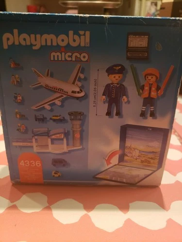 Retired Vintage Playmobil Micro Magnetic Airport Play Set #4336 - Incomplete