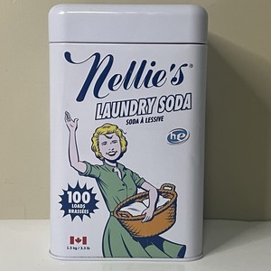 Nellie's Laundry Soda Storage Tin Empty Made in Canada