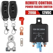 12V Wireless Remote Car Battery Disconnect Relay Master Kill Cut-off Switch AU