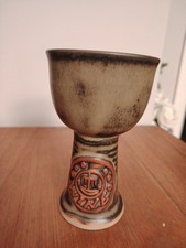 Tremar Vintage Stoneware Pottery Wine Goblet 1970s