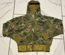 Ed Hardy by Christian Audigier Tiger AOP Graphic Zip Up Hoodie RARE