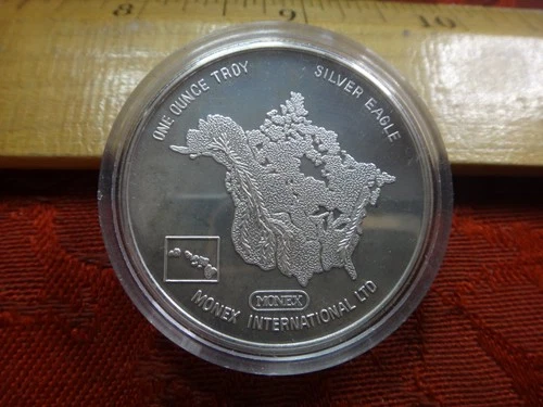 1982 Monex International LTD Eagle Proof 1 Oz .999 Silver Bullion Round