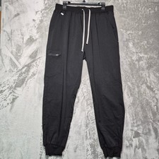 FIGS Zamora Jogger Scrub Pants Black FIONx Cargo Pockets Mens Large