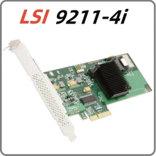 LSI SAS 9211-4i 6Gbps 4 Ports HBA PCI-E SATA SAS RAID Controller Card