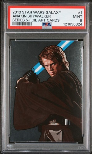 ANAKIN SKYWALKER 2010 Star Wars Galaxy Series 5 Foil Art #1 of 15 THE ONLY PSA 9