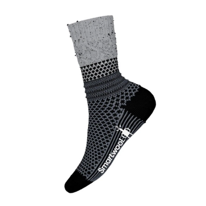 Smartwool Everyday Cozy Popcorn Polka Dot Crew Socks Merino Wool Black Small NEW