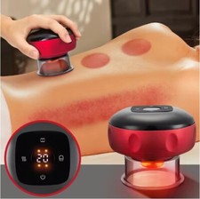 Electric Vacuum Cupping Therapy Massage Anti-Cellulite Red Light Heated Scraping