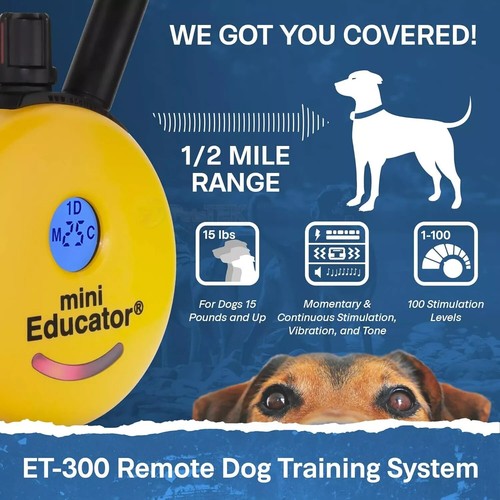 Collar E ET-300 Mini Educador Entrenador Remoto Collar 1/2 Milla ¡ENVÍO RÁPIDO! - Imagen 5 de 13