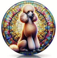 POODLE Dog Lover LARGE Suncatcher Picture Art Pendant Birthday  Window Present