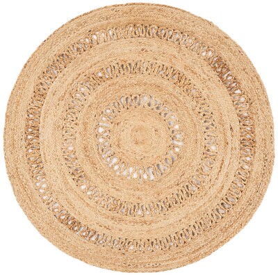 Rug Natural Reversible 100% Jute Braided Carpet Modern Floor Mat Area Rug