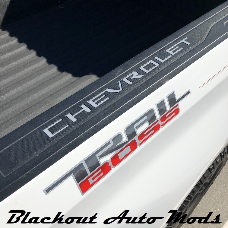 2008 Chevy Silverado Bed Cover Silver Bed Rail Letter Inserts 2014-2018 ...