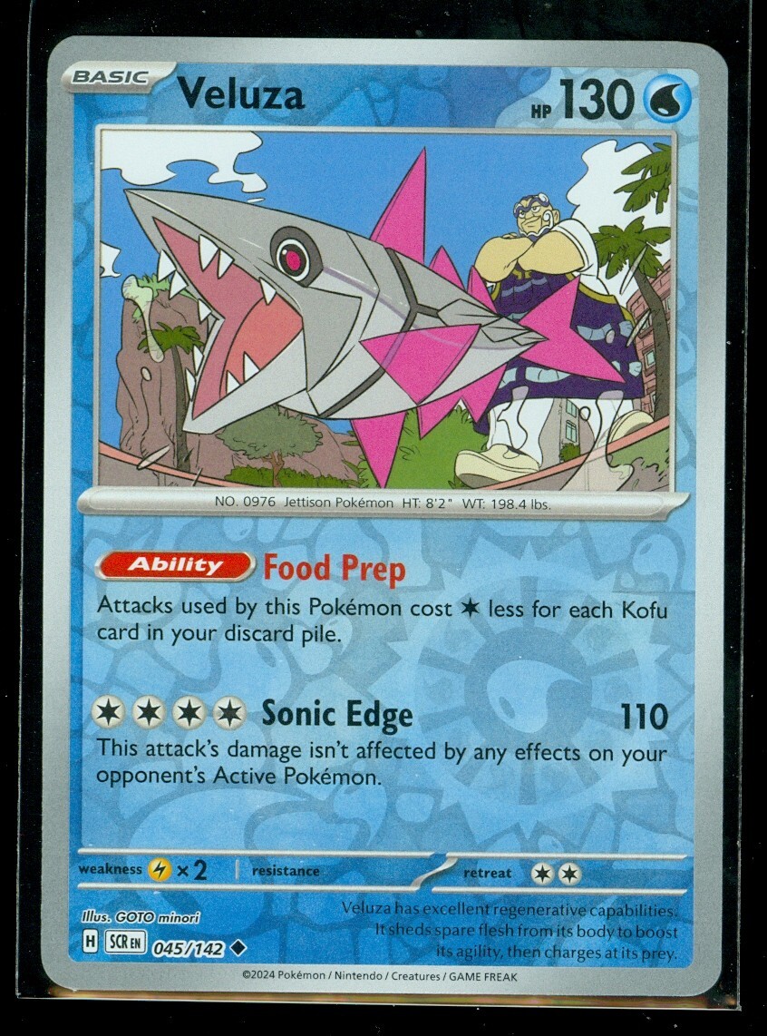 Pokemon VELUZA 045/142 - Stellar Crown - Rev Holo - - MINT