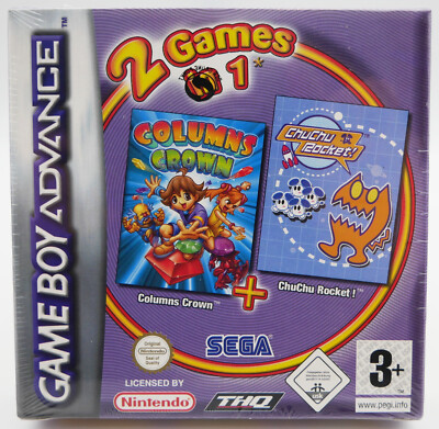 2 Games in 1: Columns + Chuchu Rocket | Nintendo Game Boy Advance GBA NEU SEALED