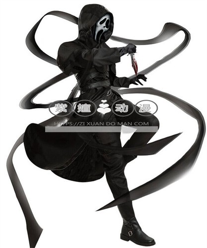 Dead By Daylight The Ghost Face Cosplay Costume Devil Face Outfit Halloween Set - Picture 2 of 12