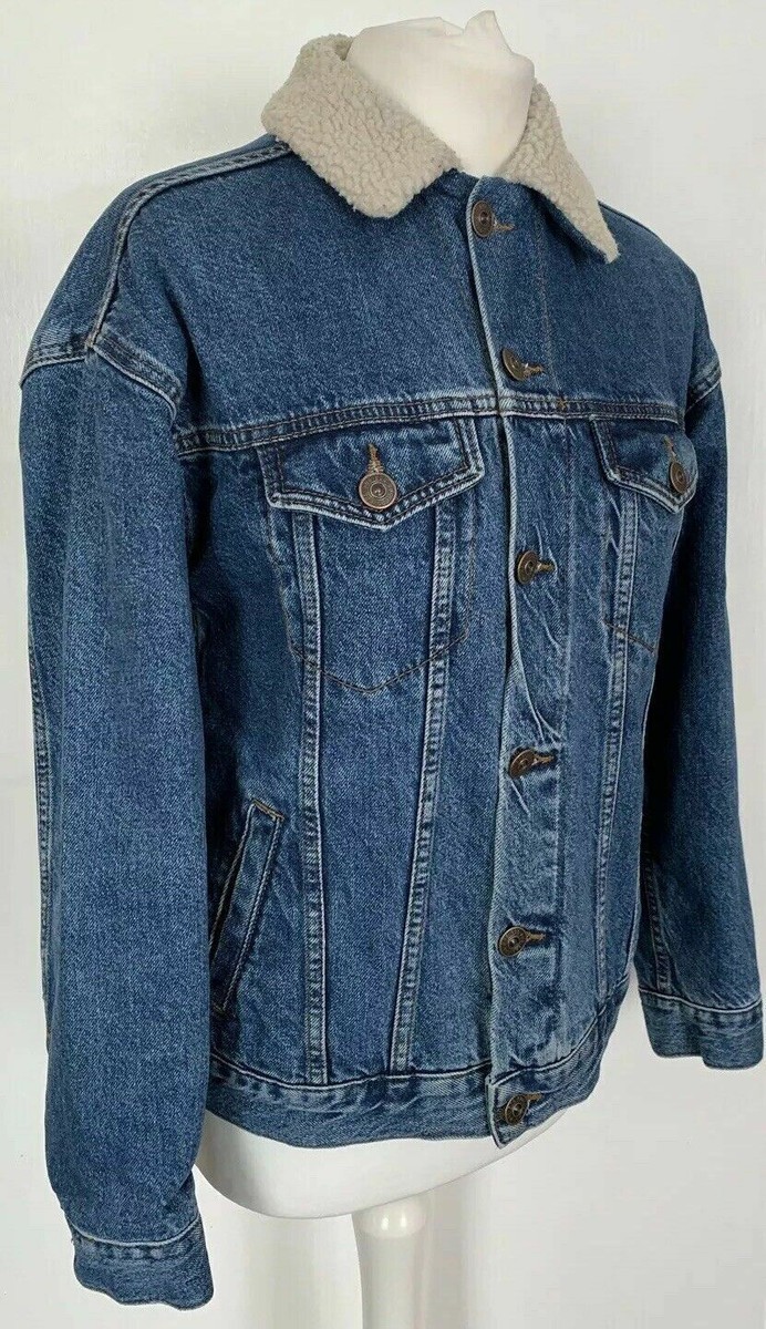 BDG Urban Outfitters Blue Fleece Lined Sherpa Denim Jacket Size XS