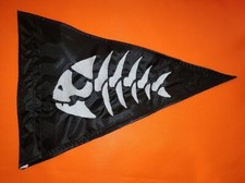 Custom Triangle JOLLY ROGER FISH safety Flag ATV UTV KAYAK Bicycle Scooter Boat