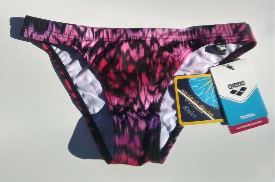 Arena Ombre Women's Size 28 Athletic Fit Training Bikini Bottoms Pink Multicolor - Image 3 of 4