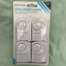 Sontax 4 Pack Window Door Instant Alarms Sensors 80144  BRAND NEW 