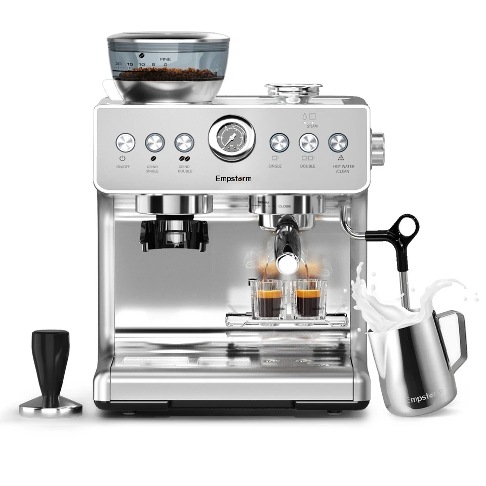 Machine à café inox + broyeur – Neuf, Pro, Ecologique – Le Best Seller Américain
