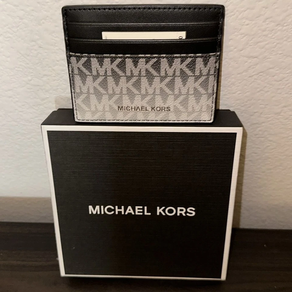 Estuche alto para tarjetas nuevo con etiquetas Michael Kors Cooper Ombré Logo Foto 2 de 4