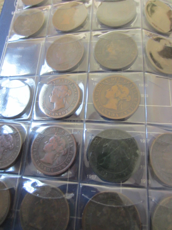 Set of Canada Large Cents Coin - UNI-Safe Folder. (1859 - 1920) RJ - Image 4 of 4