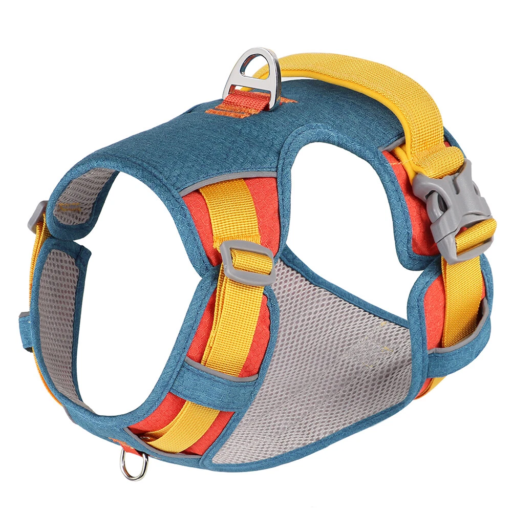 Dog Harness No-Pull Control Vest Reflective Breathable Mesh Vest w/ 2 Leash Clip Dog Harness No-Pull Control Vest Reflective Breathable Mesh Vest w/ 2 Leash Clip