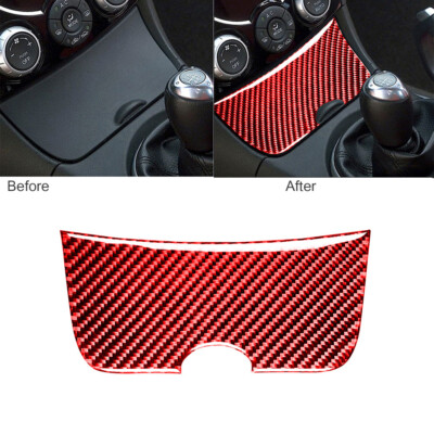 For Mazda RX8 RX-8 04-08 Red Carbon Fiber Console Cigarette Lighter Panel  Cover