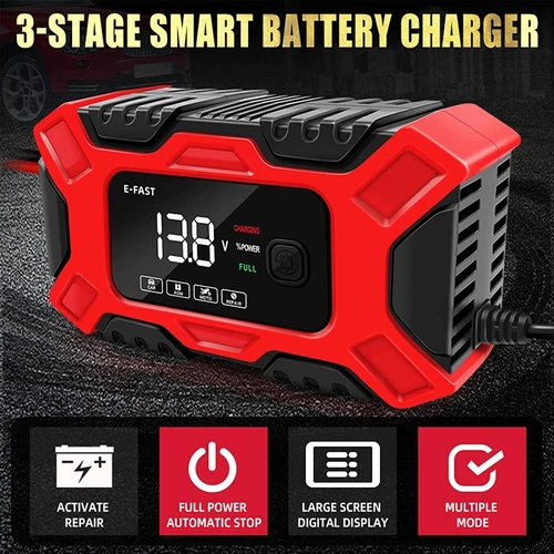 New Smart Car Battery Charger Automatic Jump Starter Pulse Repair 12V AGM/GEL UK - Picture 3 of 12
