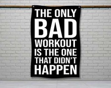 Motivational Gym Flag - Fitness Wall Art Garage Decor