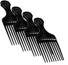 4 Pack Plastic Afro Pick Lift Hair Comb for Hair Styling Lifting Detangling