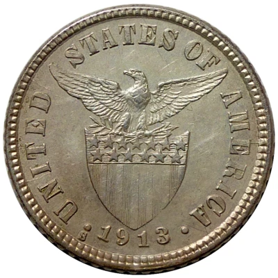 PHILIPPINES 10 Centavos 1913 S - Photo 1/2