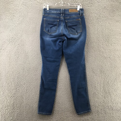Seven 7 High Rise Skinny Jeans Womens 6 (Actual 30x29) Blue Zip Fly - Picture 10 of 17