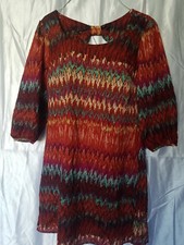 Colored Long Sleeve Shirt Dress From Lily Rose Size L