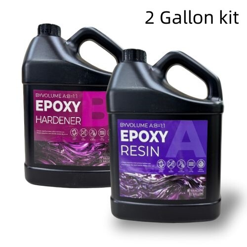 2-Gallon Crystal Clear Self-Leveling Food Safe Epoxy Resin Kit 1:1 AB