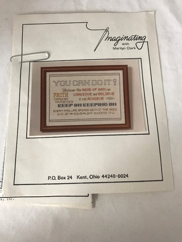You Can Do It Motivational Cross Stitch pattern by Imaginating Marilyn Clark - Picture 4 of 4